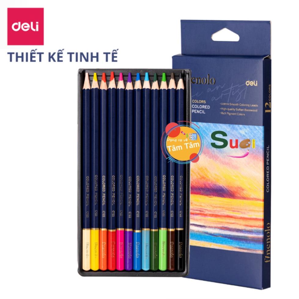Bút Chì Màu Gốc Dầu Cao Cấp Hộp GIẤY Finenolo Deli EC131-12 / EC131-24 - C131