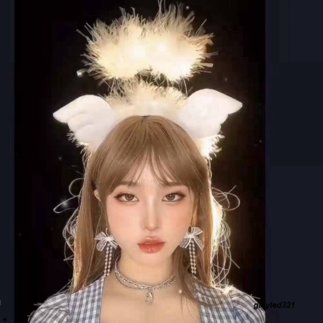 [HOT TIKTOK] Băng đô BIẾN HÌNH cài tóc tô điểm sừng tuần lộc có đèn LED chiếu sáng chiếu sáng vàng ấ