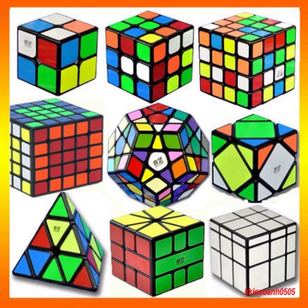 (có sẵn) Rubik 2x2, 3x3, 4x4, 5x5, Megaminx, Pyraminx, Skewb, Mirror, Square-1, Mastermorphix - Trọn
