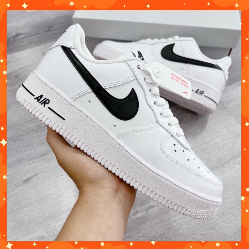 UNI Giày Air force 1 Trắng Vệt Đen - Vệt Nâu, Giày Af1 Vệt Nâu - Vệt Đen Cổ Thấp Bản Classic LOVE