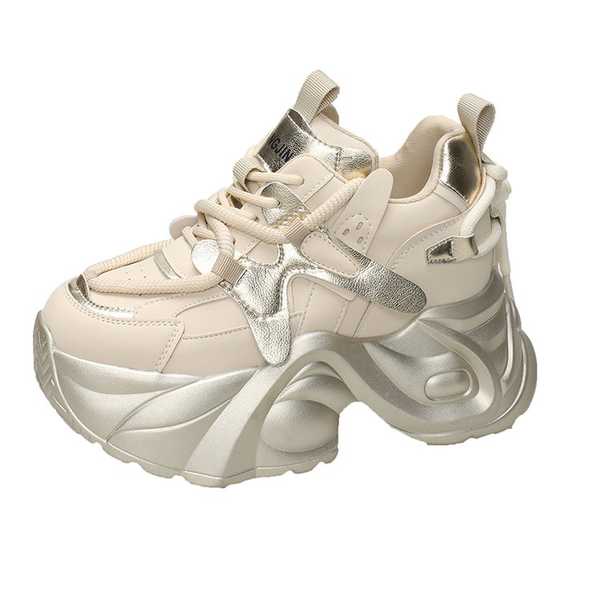 Giày thể thao nữ đen giày thể thao nữ trắng Giày chunky sneaker đế dày mẫu hot mẫu nữ 2023 mẫu mới mùa thu đông giày thể thao thường ngày người nhỏ tăng chiều cao bên trong