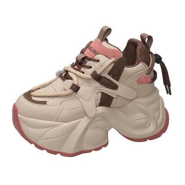 Giày thể thao nữ đen giày thể thao nữ trắng Giày chunky sneaker đế dày mẫu hot mẫu nữ 2023 mẫu mới mùa thu đông giày thể thao thường ngày người nhỏ tăng chiều cao bên trong