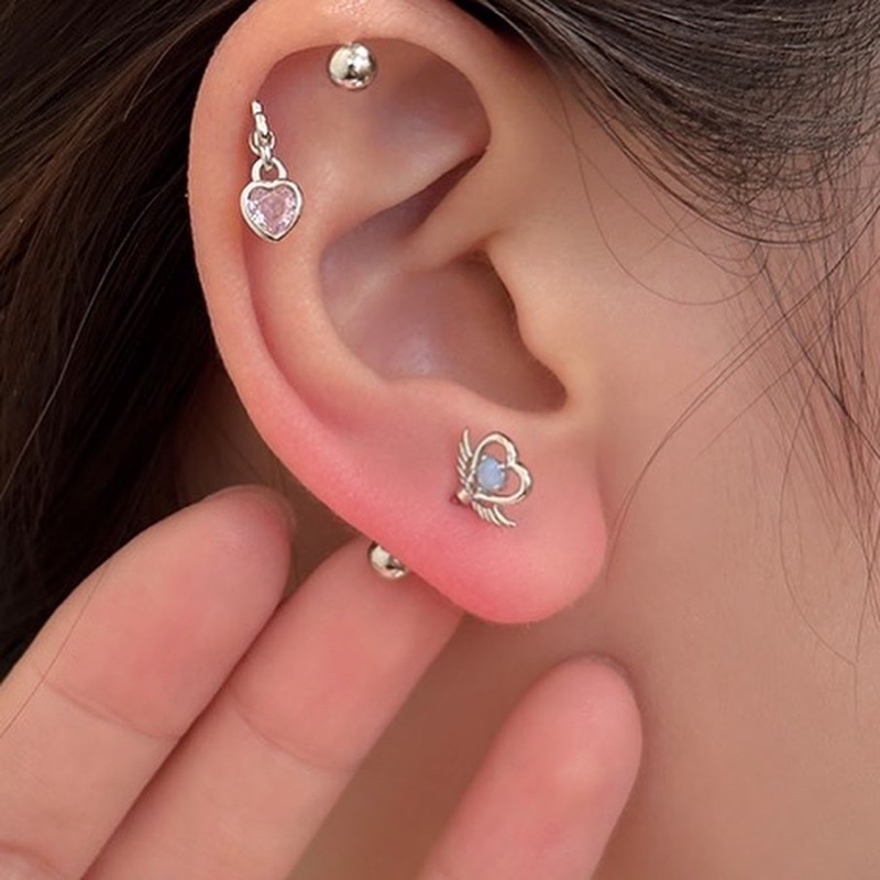 Khuyên tai chốt bi vặn thiết kế mới phong cách cho nam và nữ