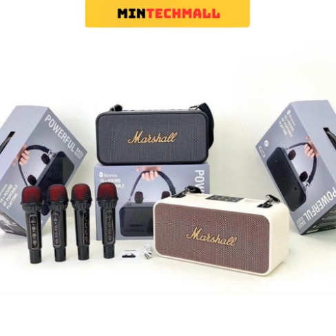 Loa bluetooth karaoke K186 kèm 2 micro không dây xách tay công xuất 20W, âm thanh trầm ấm, bass căng- TECHHIGH