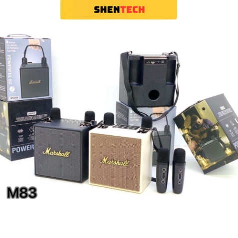 Loa bluetooth karaoke K186 kèm 2 micro không dây xách tay công xuất 20W, âm thanh trầm ấm, bass căng- TECHHIGH