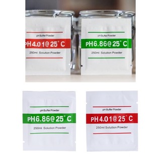 4 pcs ph buffer solution powder ph for test meter measure calibration 4.01 6.86