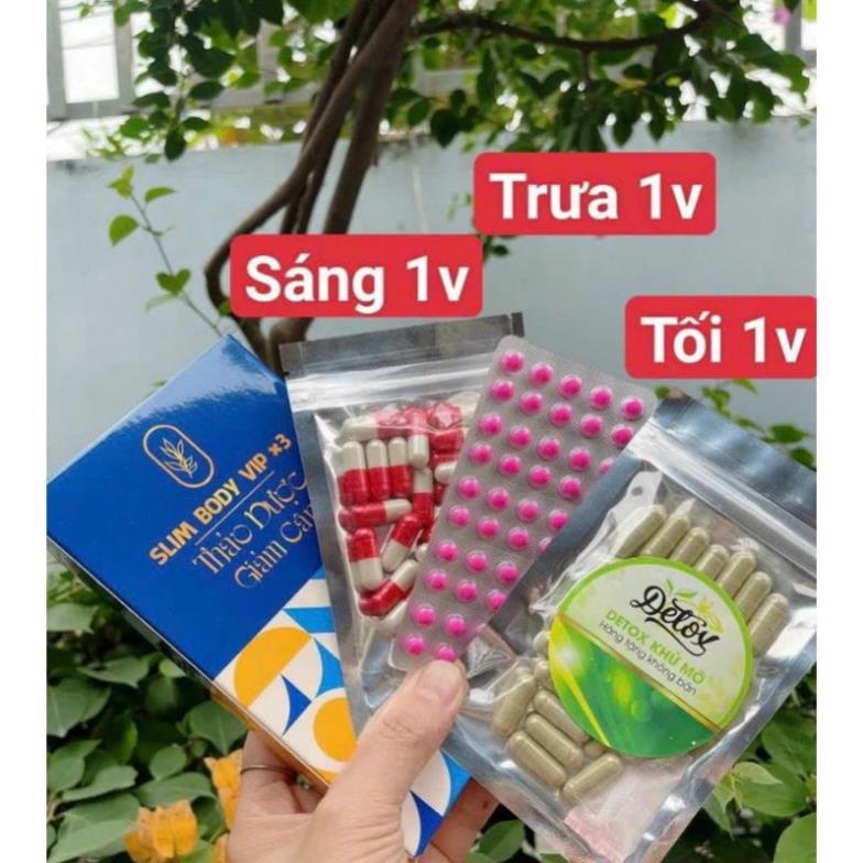 Thảo dược giảm cân Slim Body Vip X3 siêu mạnh liệu trình giảm cân cấp tốc (Combo 3món) Dumlings Store