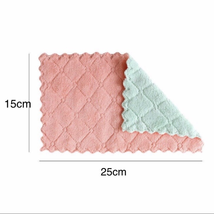 Khăn lau bếp đa năng 2 mặt dày dặn - siêu thấm nước, giặt lại dễ dàng