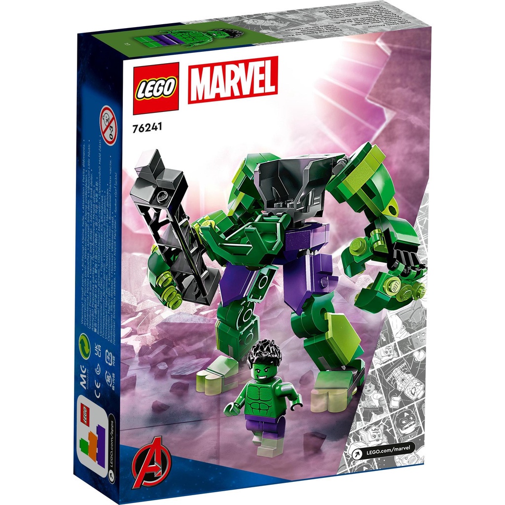 [Mã LIFEMC06CBAU giảm 50k đơn 350k] LEGO Super heroes 76241 Chiến Giáp Hulk (138 Chi Tiết)