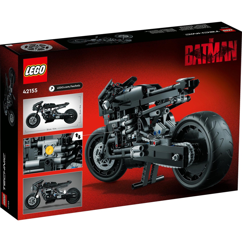 [Mã LIFEMC06CBAU giảm 50k đơn 350k] LEGO Technic 42155 Siêu Xe Mô Tô Của Người Dơi (641 chi tiết)