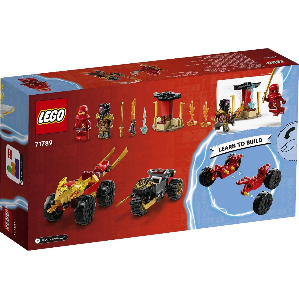 LEGO Ninjago 71789 Đồ chơi lắp ráp Chiến xe của Kai đối đầu Ras (103 chi tiết)