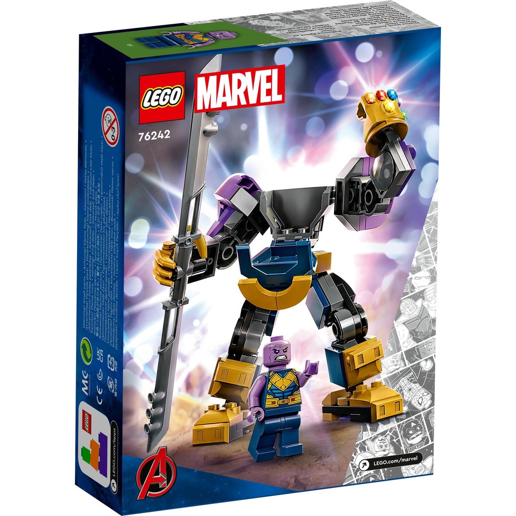 [Mã LIFEMC06CBAU giảm 50k đơn 350k] LEGO Super heroes Marvel 76242 Chiến Giáp Thanos (113 Chi Tiết)