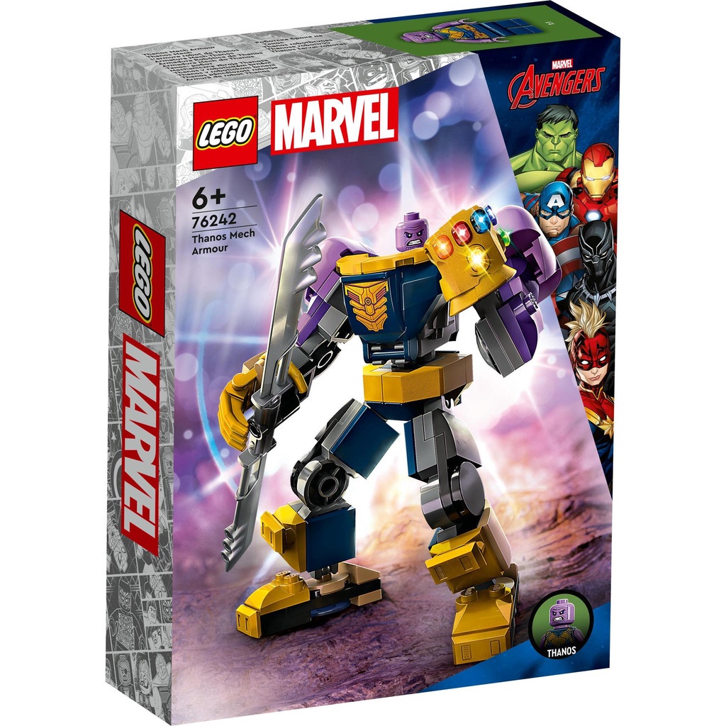 [Mã LIFEMC06CBAU giảm 50k đơn 350k] LEGO Super heroes Marvel 76242 Chiến Giáp Thanos (113 Chi Tiết)