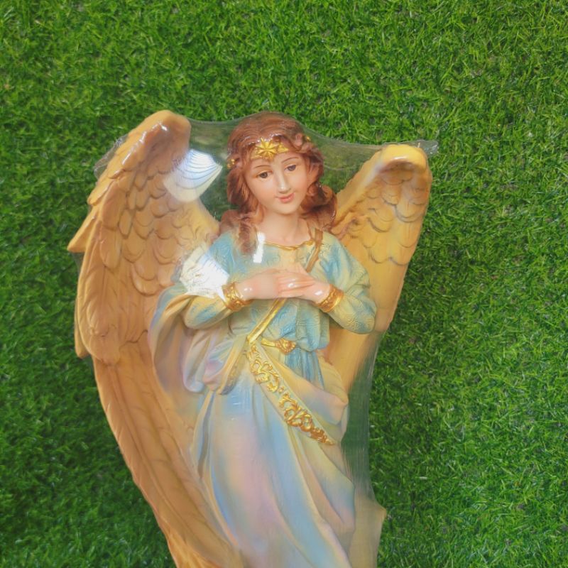 Tượng thiên thần cao 40cm mẫu châu Âu sơn màu trang trí noel mới năm 2023