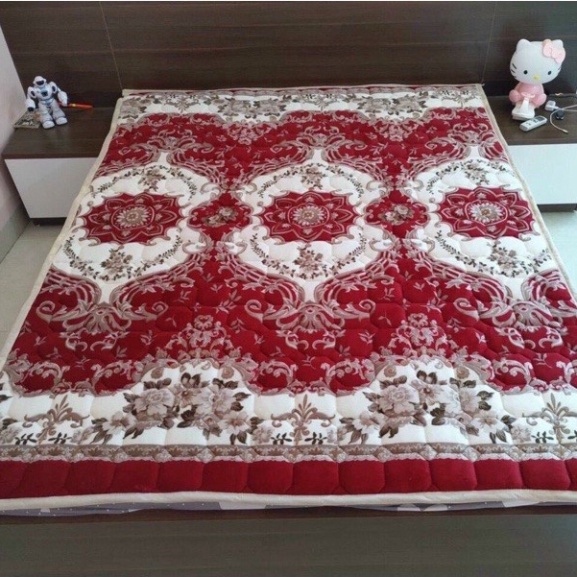 Thảm nỉ nhung trải giường 3 lớp siêu ấm, Thảm lông cừu trải sàn sợi  dễ dàng vệ sinh