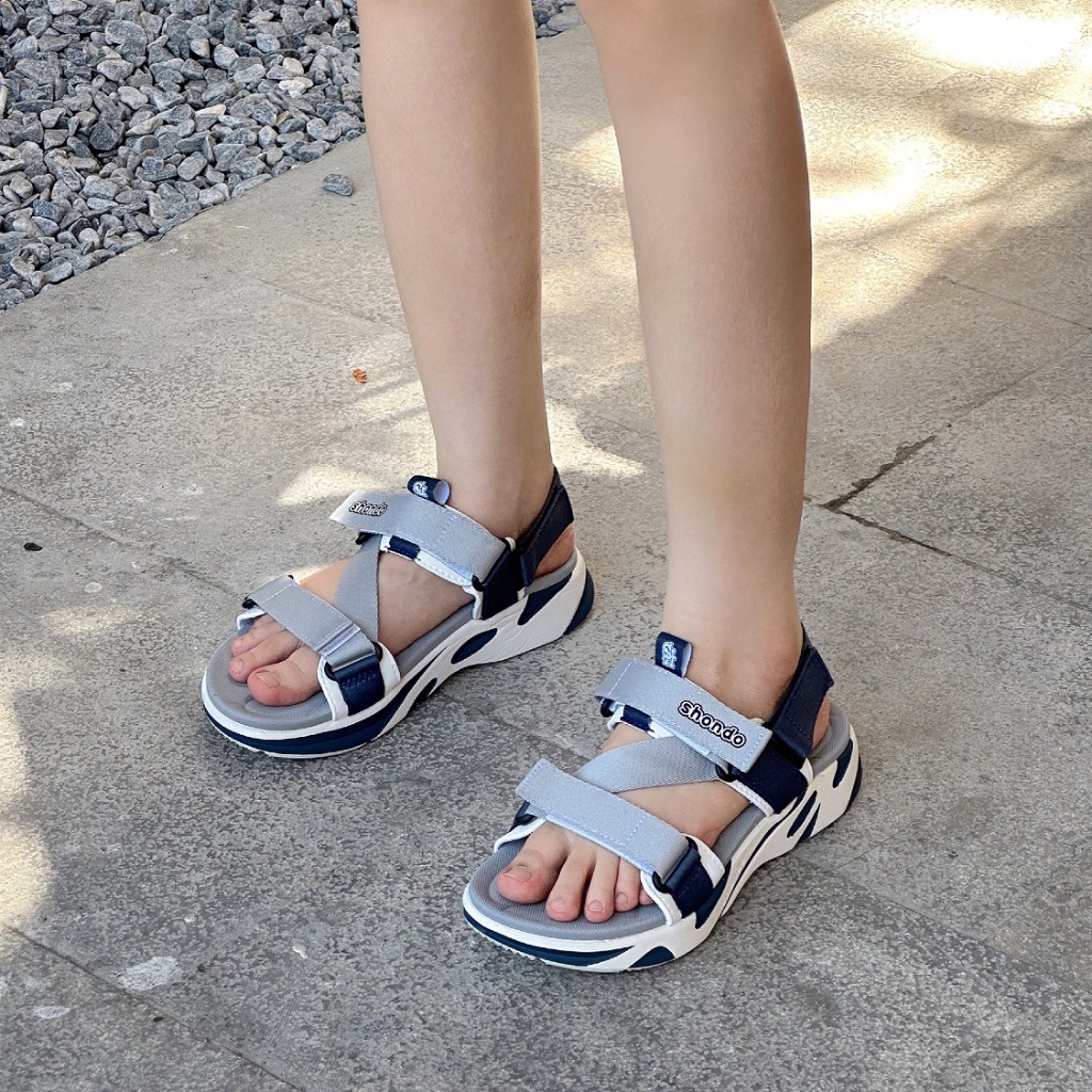 Giày Sandals F8 Shondo Xám Xanh Navy F8M0320