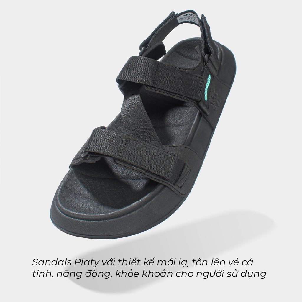 Giày Sandals Nam Nữ Shondo Platy 1 Full Đen PLA1010