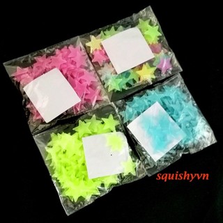 Gói 100 sao dạ quang dán tường set 100 sao phát sáng trong đêm