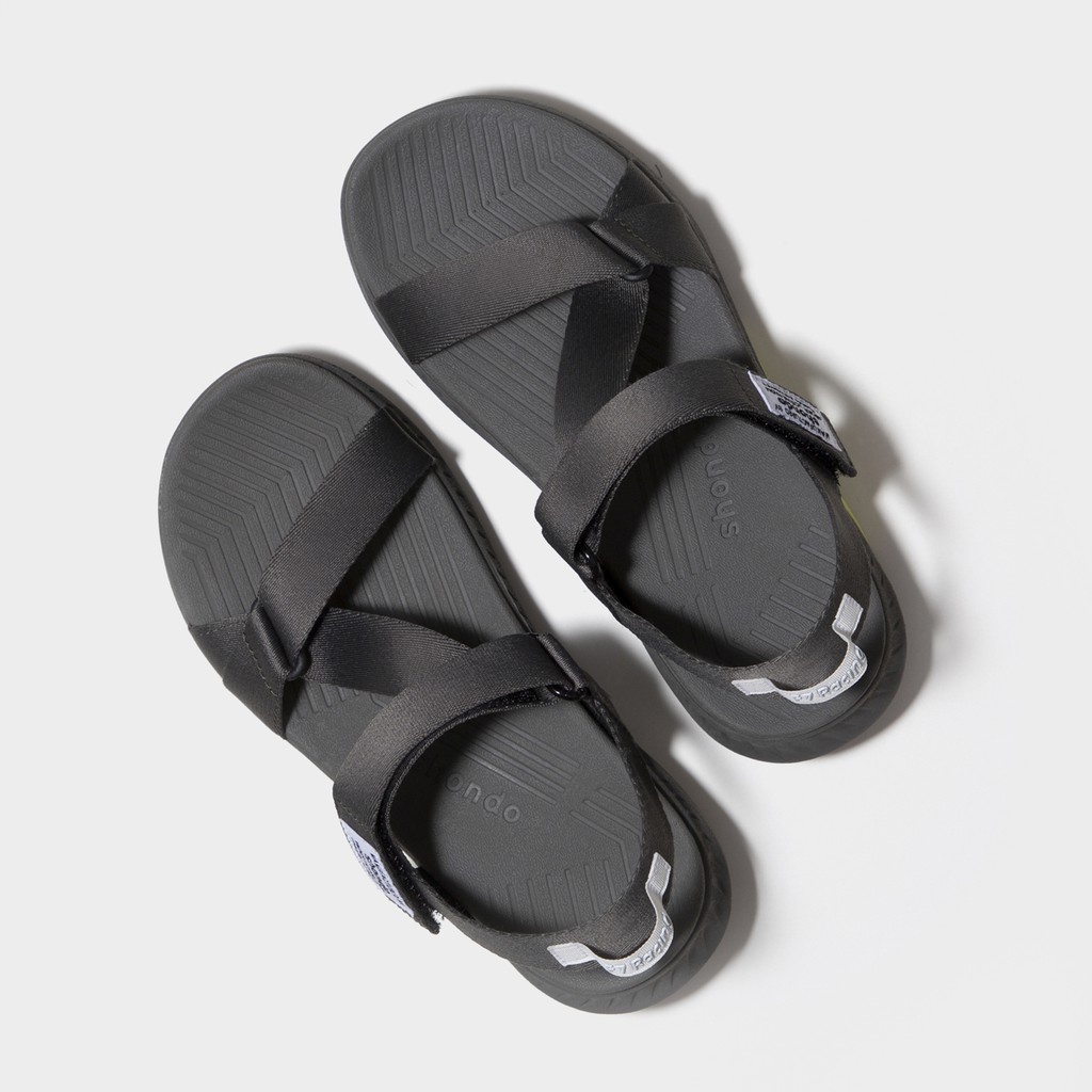 Giày Sandals Nam Nữ Unisex Shondo F7 Racing Đế Xám Phối Xanh Dạ Quai Xám F7R2020