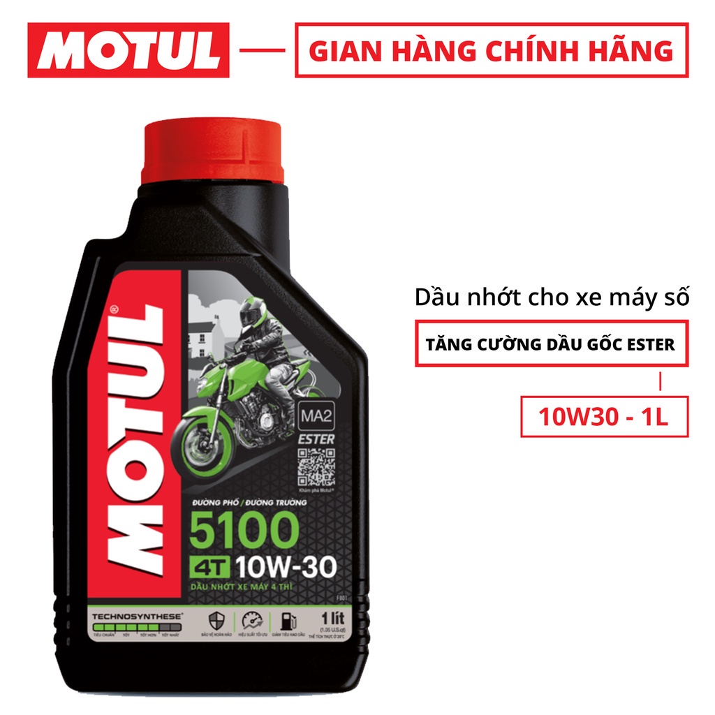 Dầu nhớt xe máy MOTUL 5100 4T 10W30 1L