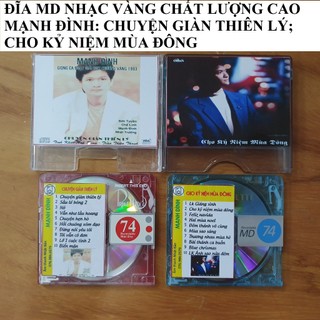 Bộ 2 md mạnh đình - chuyện giàn thiên lý - cho kỷ niệm mùa đông - bộ thiết bị lưu trữ md mini disc
