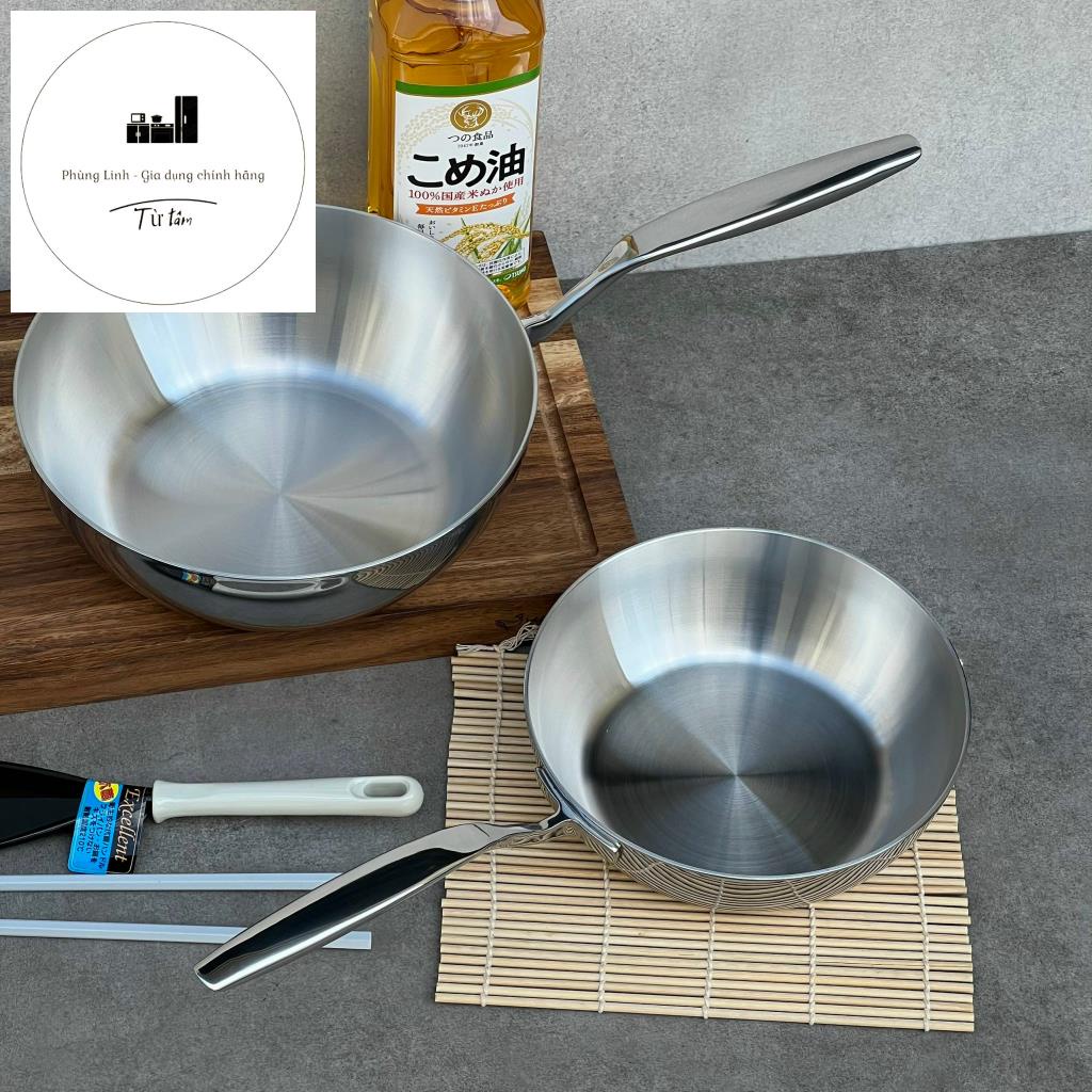 Chảo inox 304 Kaiyo Nhật Bản chính hãng an toàn cho sức khỏe và bền bỉ cả đời