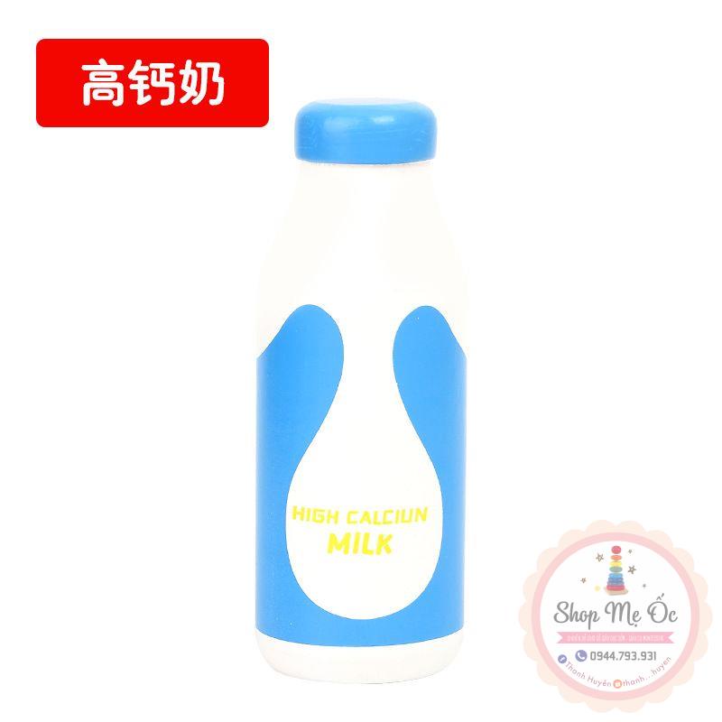 Đồ chơi - Set 4 chai sữa to bằng gỗ cho bé