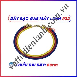 Bộ 3 sợi dây sạc nạp gas máy lạnh R22, bộ 3 sợi dây sạc gas máy lạnh R22