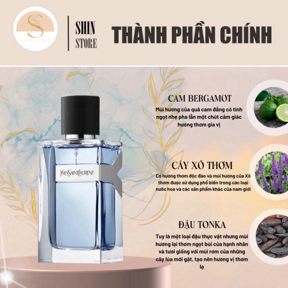 Nước Hoa Nam cao cấp chính hãng YSL Yves Saint Lau.rent Y Men EDP, dầu thơm lâuYSL 100ml hương thơm đẳng cấp sang trọ B6