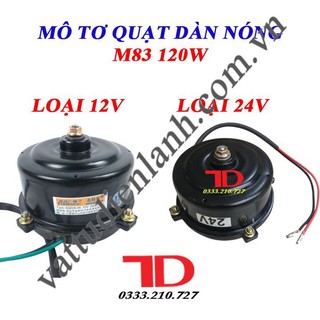 Mô tơ quạt dàn nóng ô tô lồng sắt m83 120w