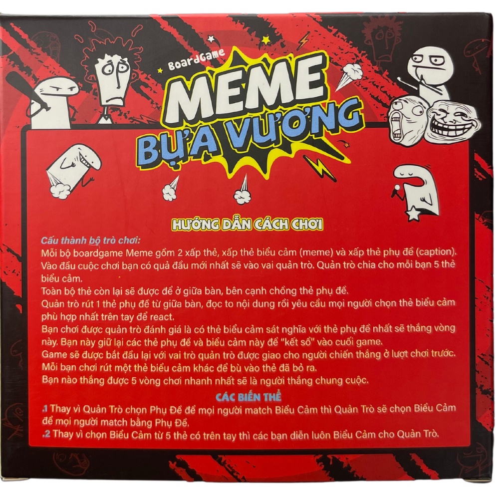 Boardgame Meme Bựa vương LIÊN HIỆP THÀNH, Trò chơi thẻ bài vui nhộn theo trend giới trẻ