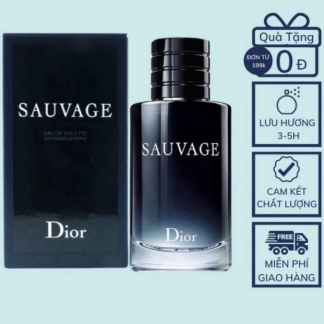 Nước hoa nam cao cấp chính hãng Di.or SAU.VAGE EDT, dầu thơm lâu nam tính mạnh mẽ cuốn hút mẫu thử 100ml N23 C98 CT96