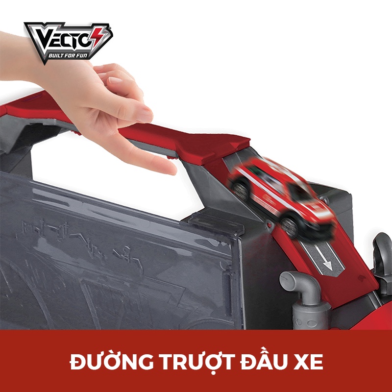 Đồ Chơi Xe Tải Nhiều Ngăn Cứu Hỏa Với Đường Trượt Nối Dài VECTO VT111