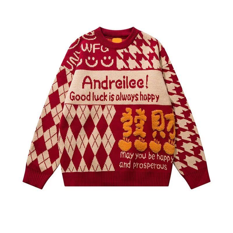 Áo sweater Dệt Kim Thời Trang Thu Đông 2023 Cho Cặp Đôi