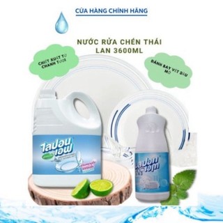 Nước rửa chén, bát lipon thái lan can 3600ml, nước rửa chén không mùi - fujika 1 1