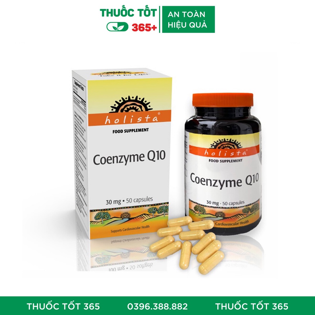 Coenzyme Q10 Holista Nhập Khẩu Canada Giảm Nguy Cơ Xơ Vữa Động Mạch, Bệnh Tim Mạch Lọ 50 viên – Thuốc tốt 365