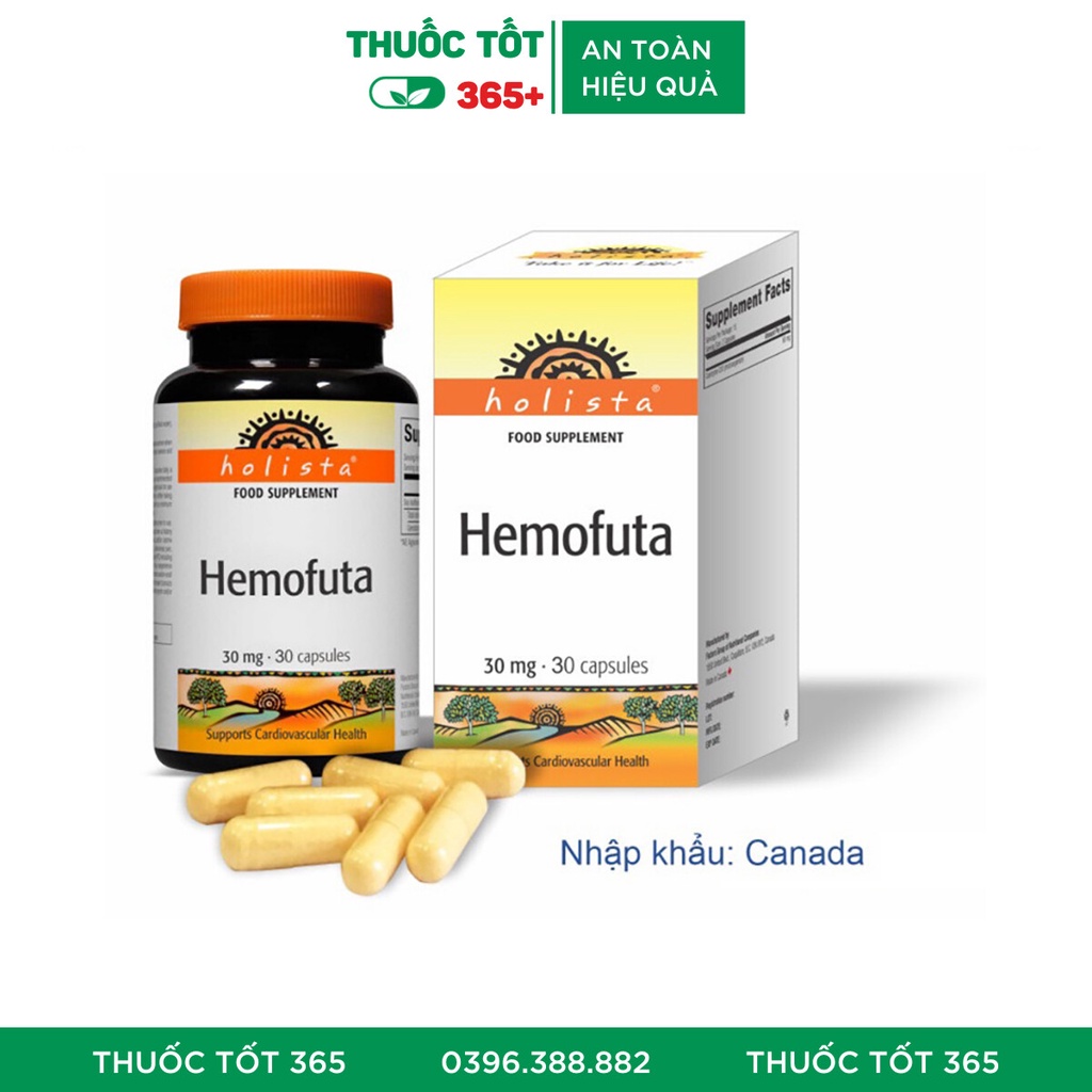 Coenzyme Q10 Holista HemoFuta Canada Giảm Nguy Cơ Xơ Vữa Động Mạch, Bệnh Tim Mạch Lọ 30 viên – Thuốc tốt 365