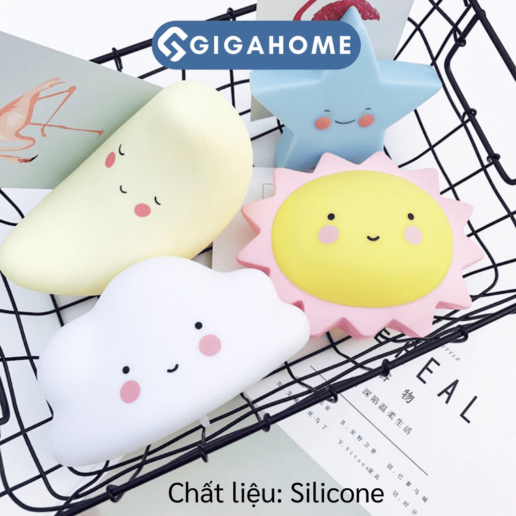 Đèn Ngủ Silicone Cao Su Siêu Dễ Thương Cho Bé GIGAHOME Nhiều Hình Ngộ 5177