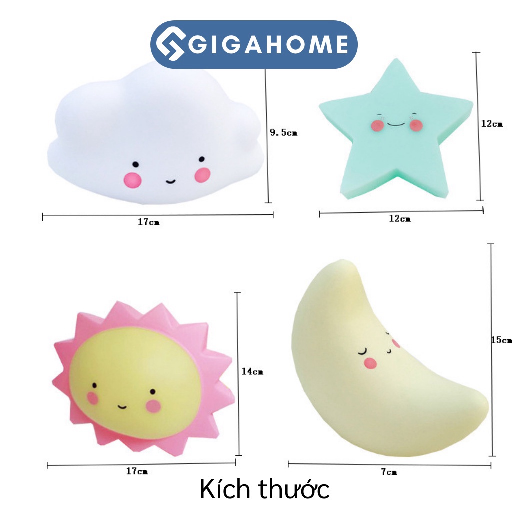 Đèn Ngủ Silicone Cao Su Siêu Dễ Thương Cho Bé GIGAHOME Nhiều Hình Ngộ 5177