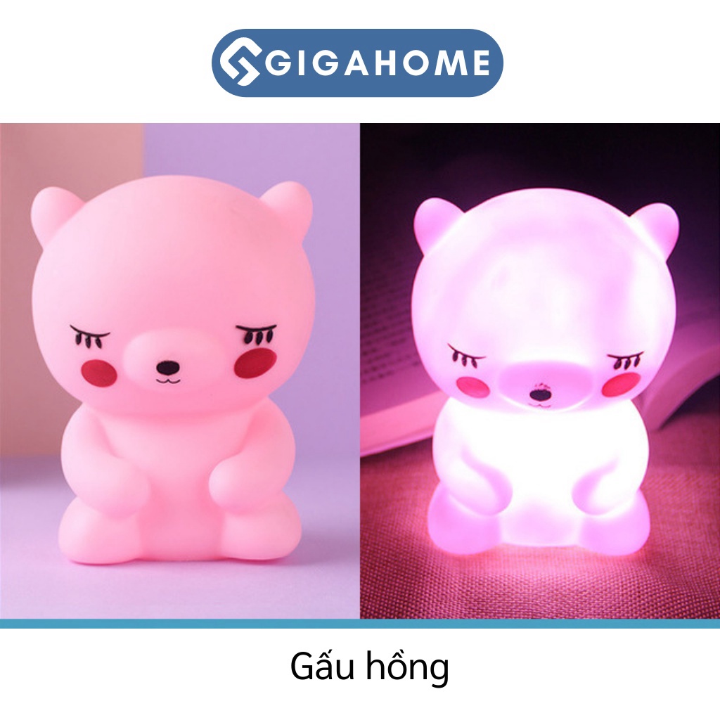 Đèn Ngủ Silicone Cao Su Siêu Dễ Thương Cho Bé GIGAHOME Nhiều Hình Ngộ 5177