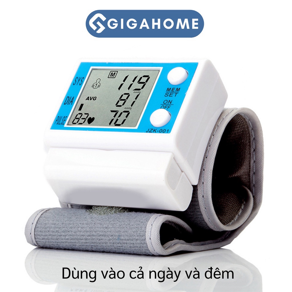 Máy Đo Huyết Áp Điện Tử Cổ Tay GIGAHOME Kiểm Tra Sức Khỏe Thông Minh 7568