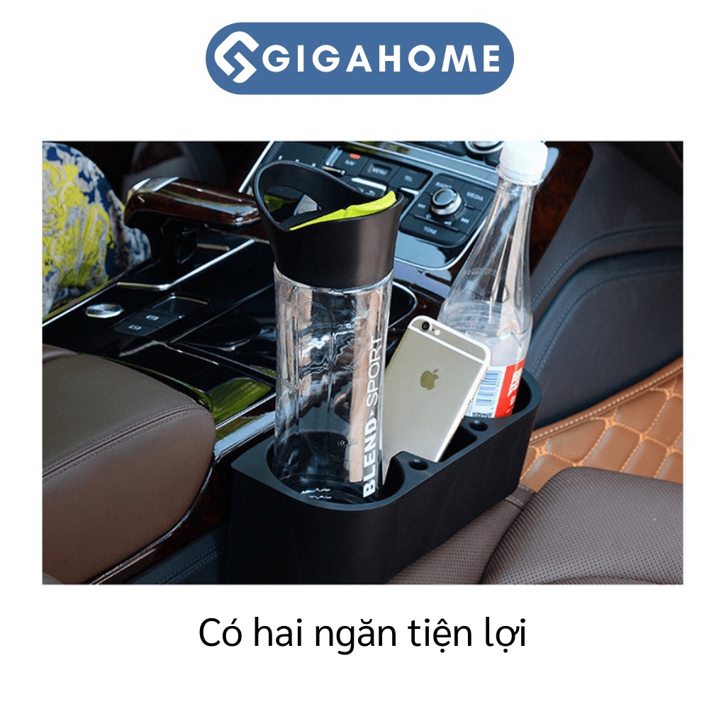 Khay Để Nước Ô Tô GIGAHOME Đựng Đồ Cá Nhân 3 Ngăn Tiện Lợi 7451