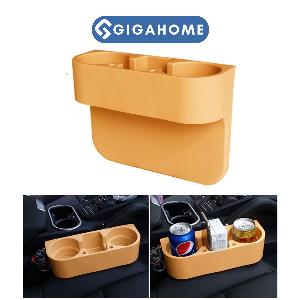 Khay Để Nước Ô Tô GIGAHOME Đựng Đồ Cá Nhân 3 Ngăn Tiện Lợi 7451