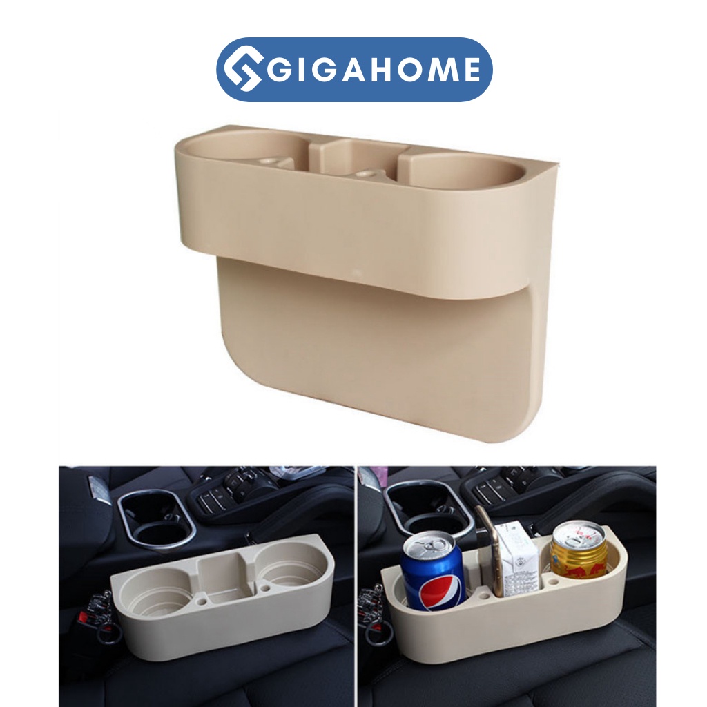 Khay Để Nước Ô Tô GIGAHOME Đựng Đồ Cá Nhân 3 Ngăn Tiện Lợi 7451
