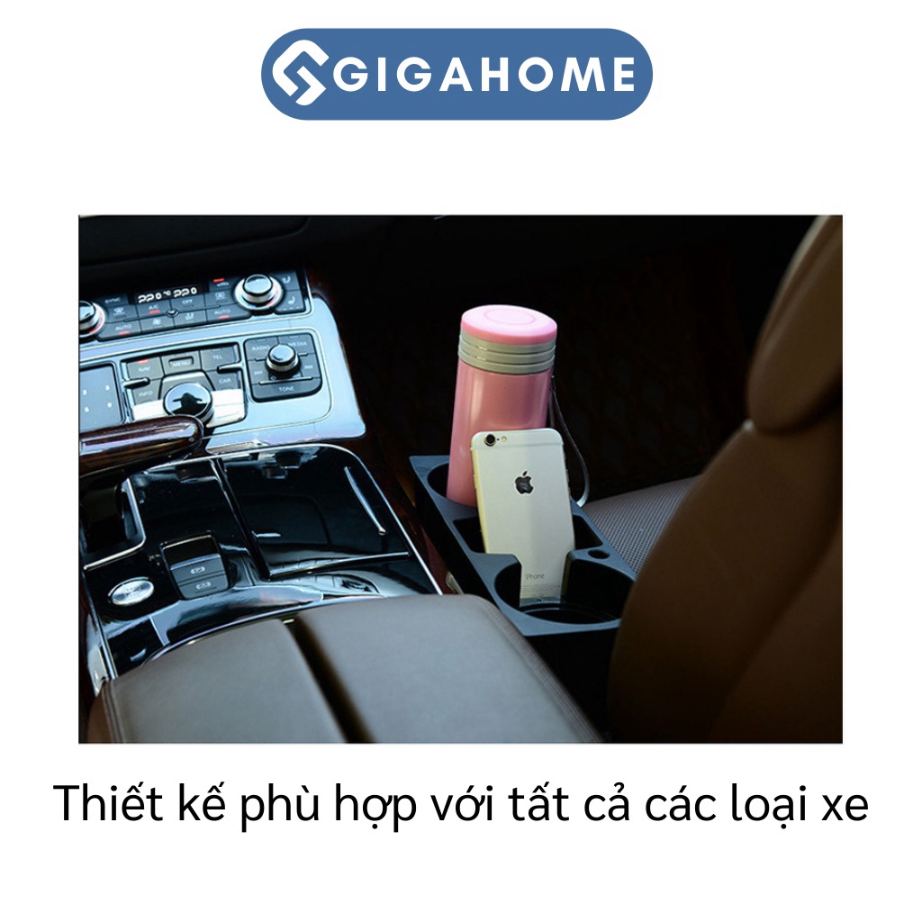 Khay Để Nước Ô Tô GIGAHOME Đựng Đồ Cá Nhân 3 Ngăn Tiện Lợi 7451