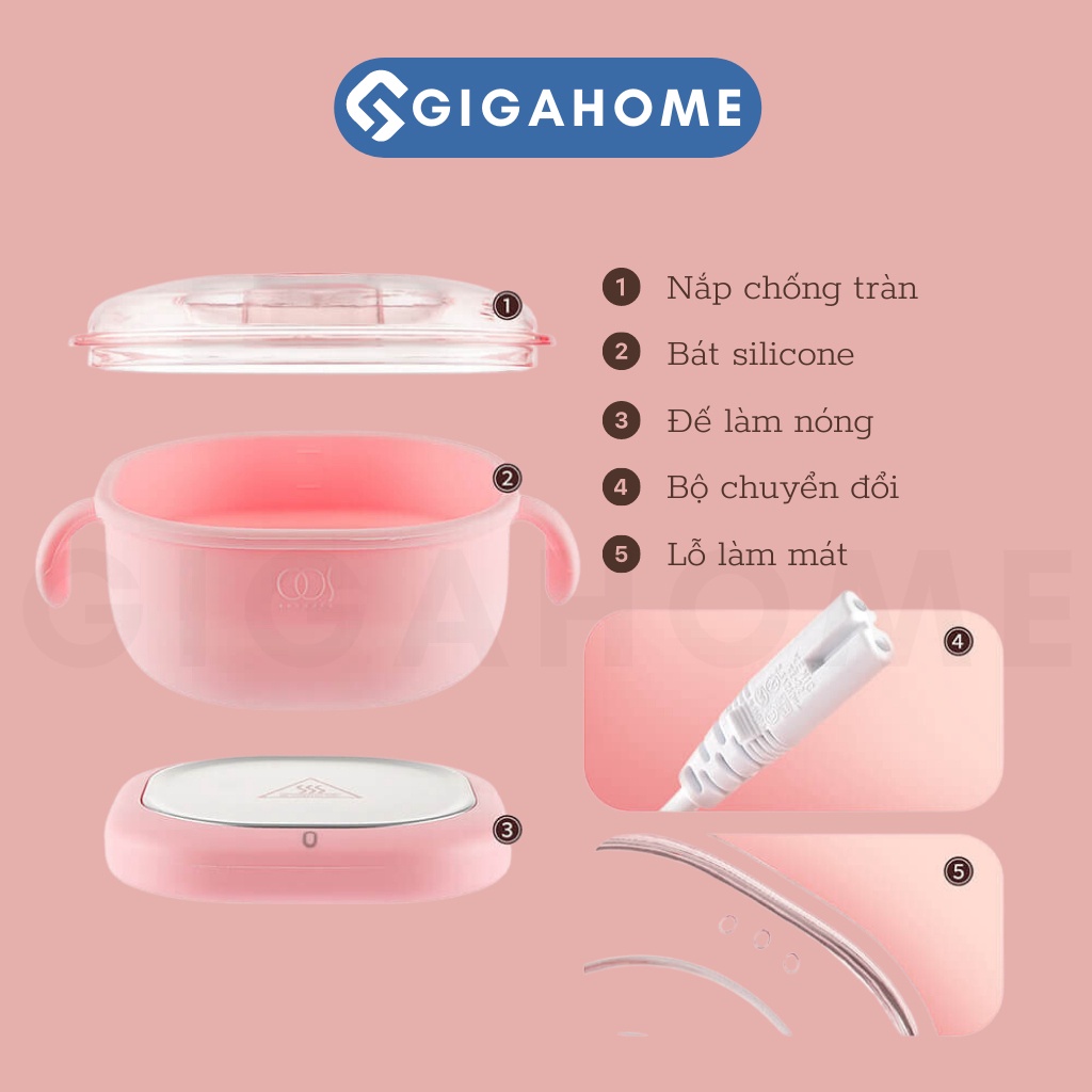 Nồi Nấu Sáp Wax Lông Silicone Chống Dính Có Thể Gấp Gọn, Dễ Dàng Mang Theo GIGAHOME 1092