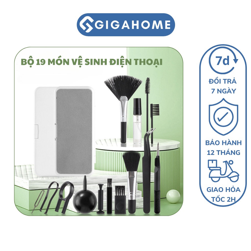 Bộ Dụng Cụ 18 Món Vệ Sinh Bàn Phím Máy Tính, Tai Nghe, Điện Thoại, Máy Ảnh GIGAHOME 12586