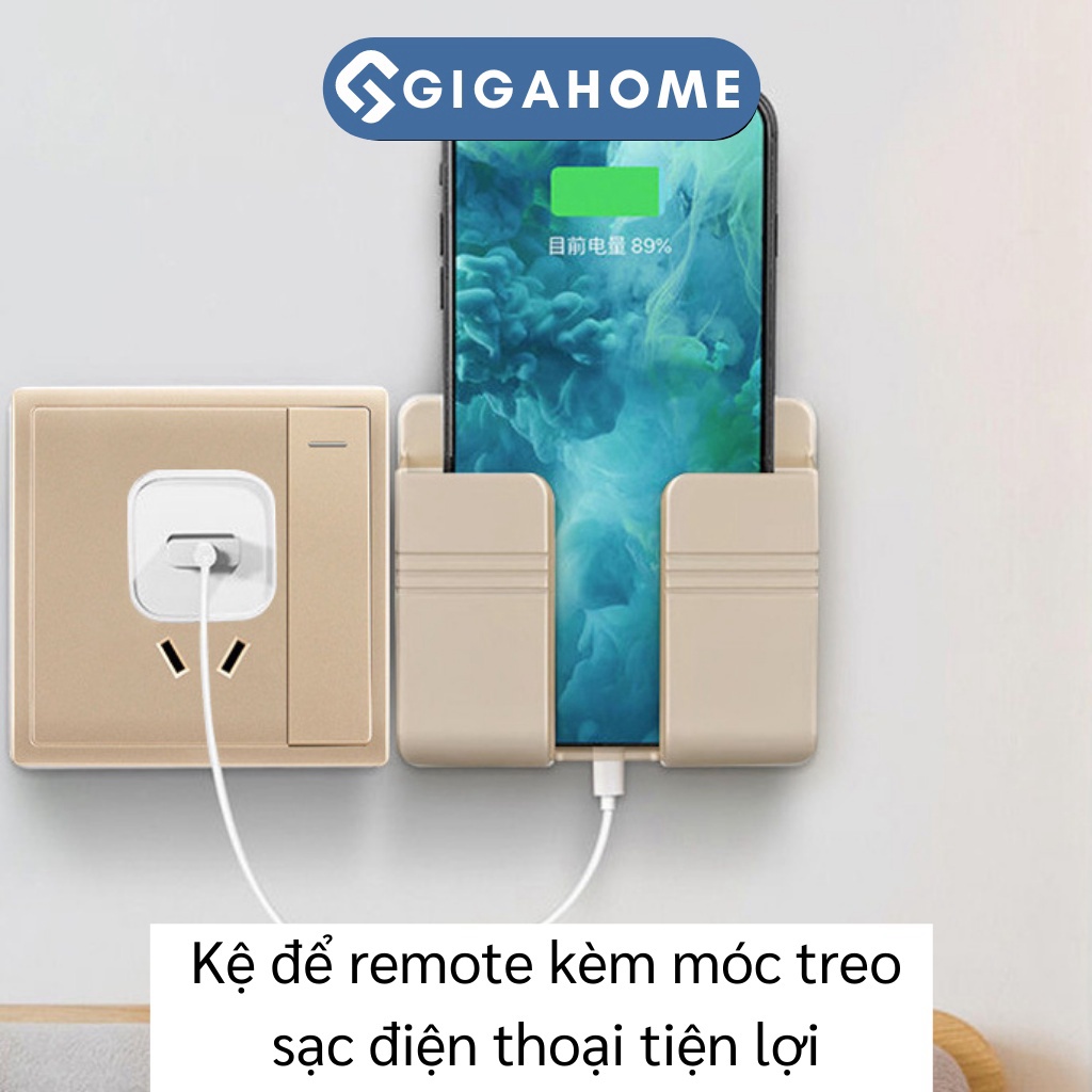 Kệ Dán Tường Đa Năng GIGAHOMEVN Tiện Lợi Cho Việc Để Remote, Đỡ Điện Thoại Khi Sạc 9910