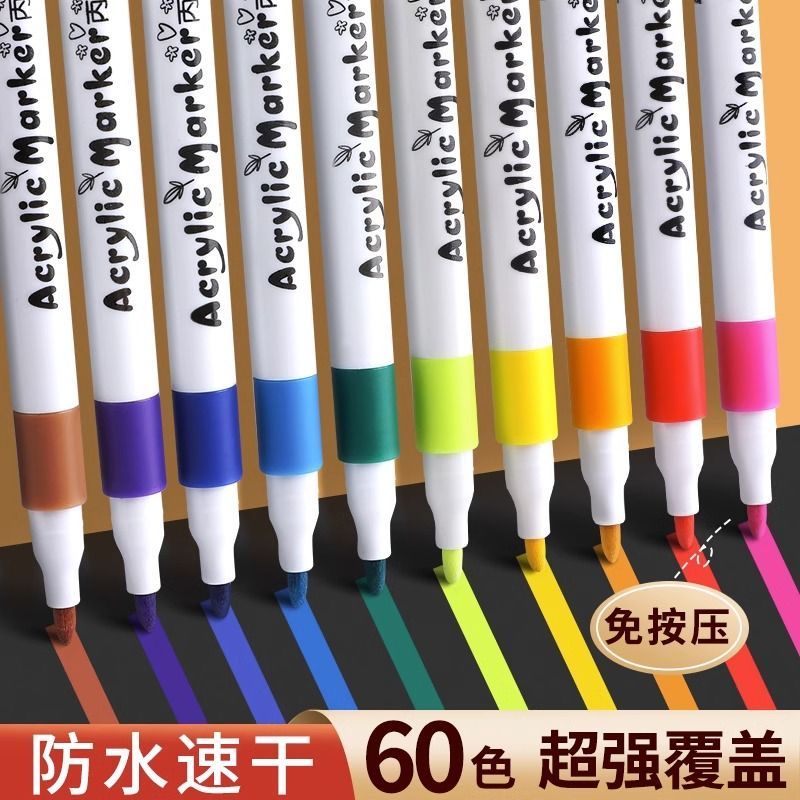 Set 48 / 60 Bút Lông acrylic Chống Nước Nhiều Màu Sắc Dùng Vẽ Tranh diy Dành Cho Học Sinh