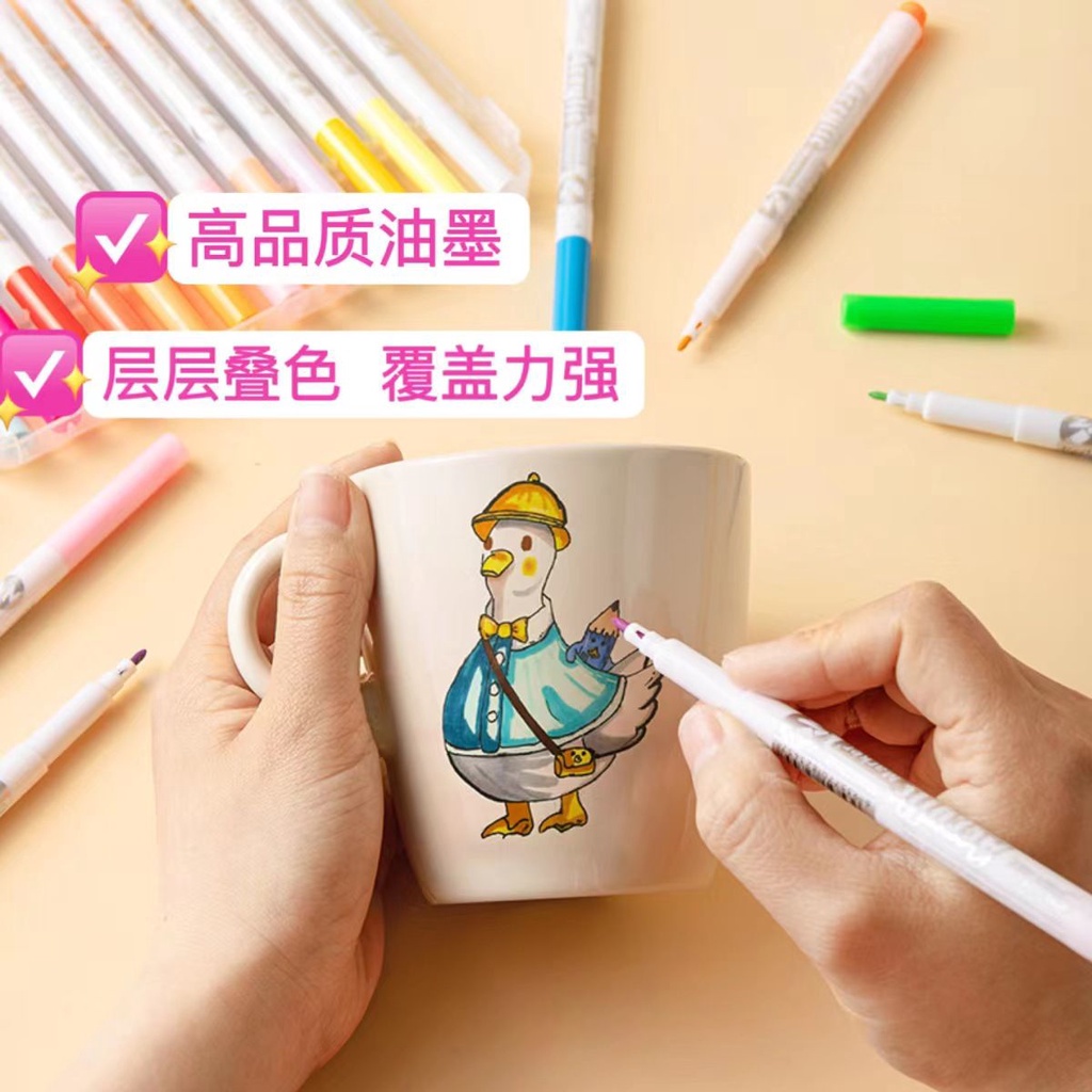 Set 48 / 60 Bút Lông acrylic Chống Nước Nhiều Màu Sắc Dùng Vẽ Tranh diy Dành Cho Học Sinh